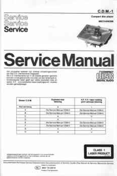 Philips cdm-1 cd-mechanism service manual PDF (Dutch)